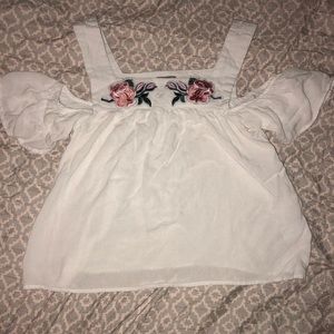 White tank top/off the shoulder top